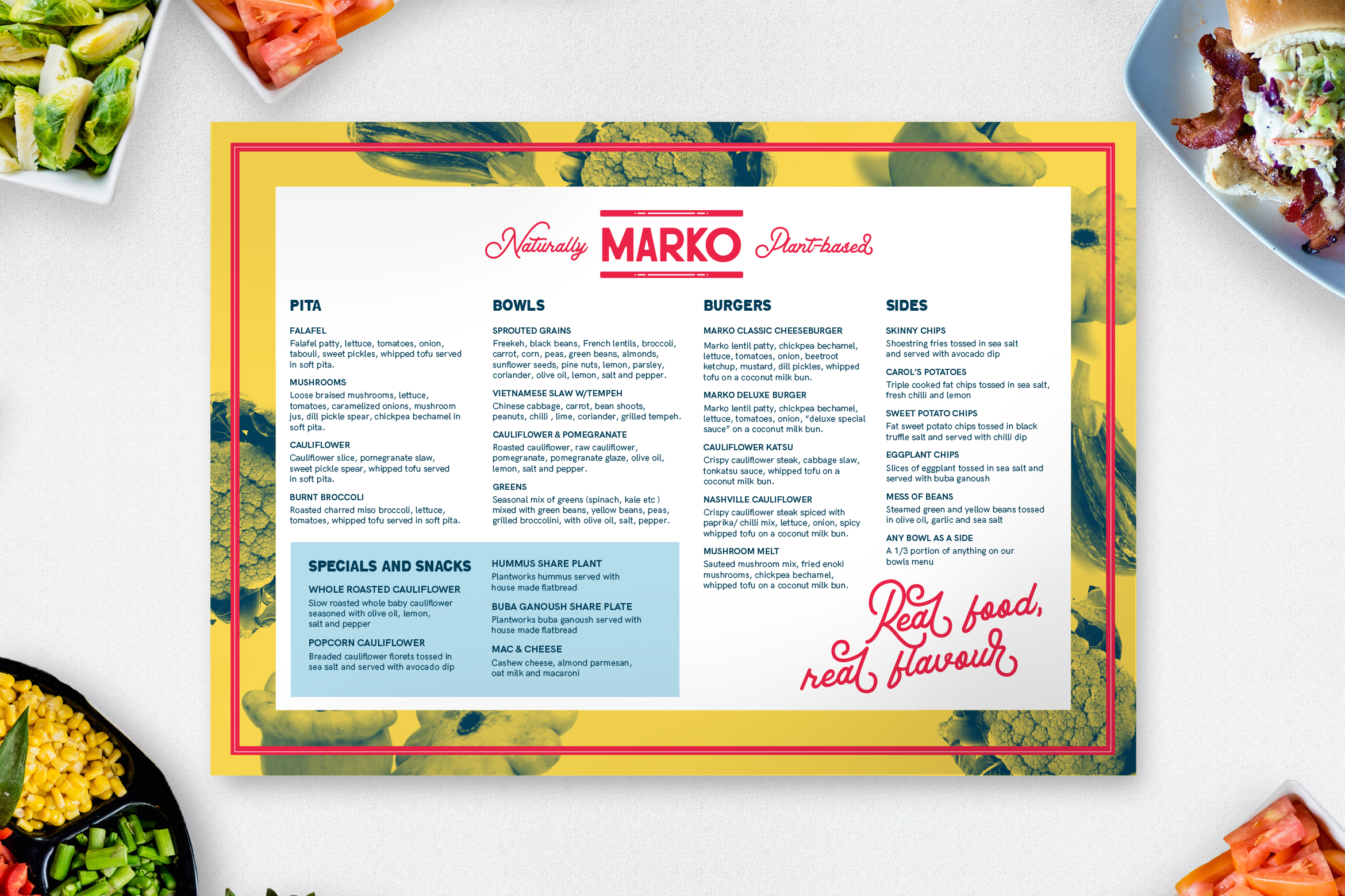 Marko Direction 2 menu design